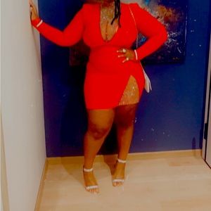 Red bodycon dress